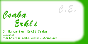 csaba erkli business card